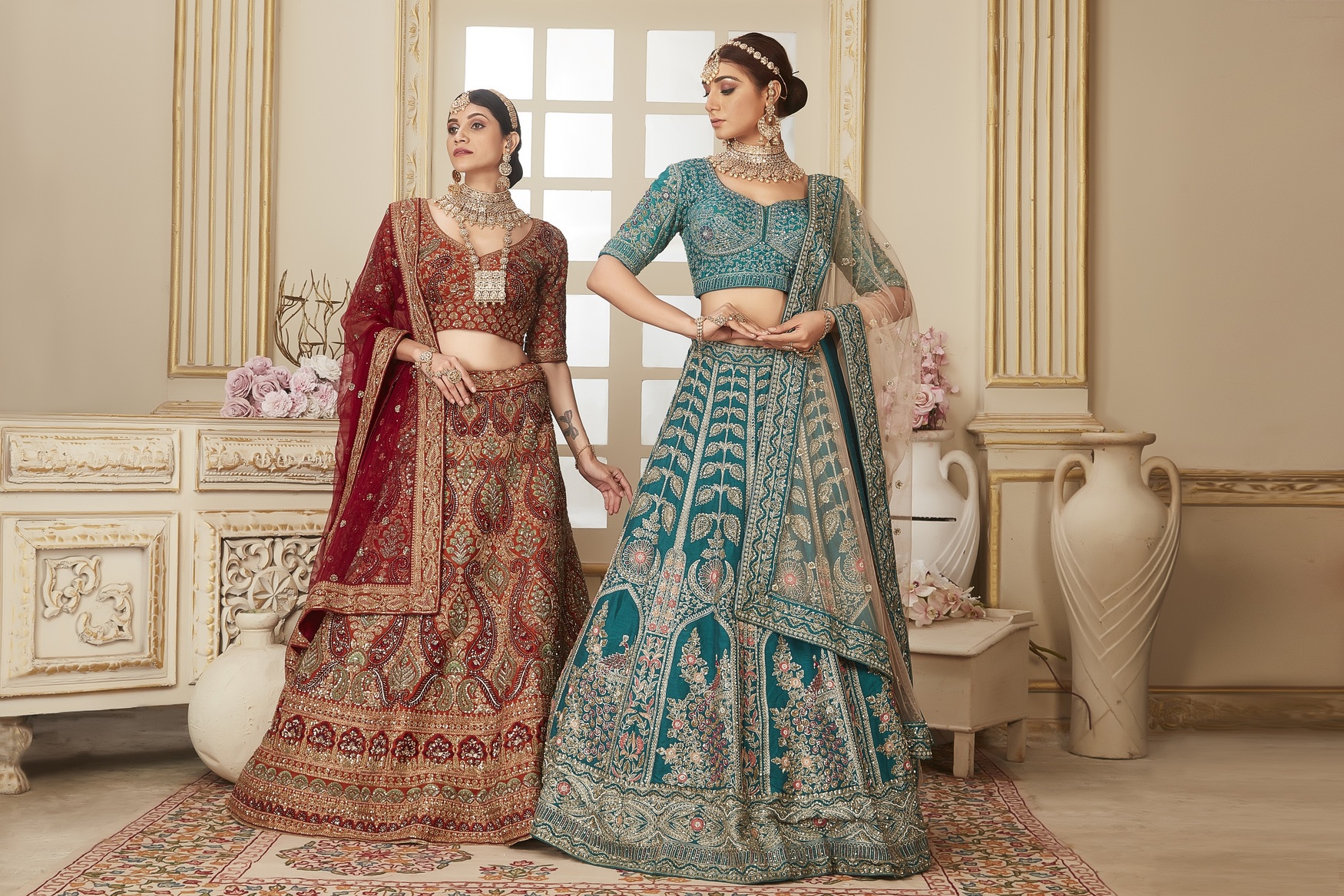 Elegant Bridal Outfit On A Budget Mumbai Lehenga Rental From Jain Collections.
